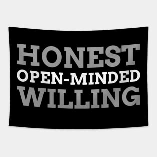 Honesty Open-Mindedness Willingness Alcoholic Tapestry