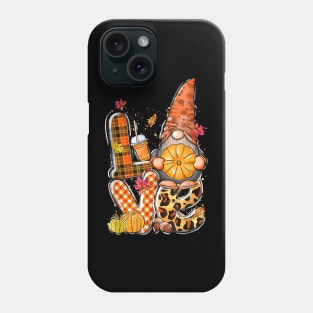 Gnome Autumn Love Pumpkin - Fall Funny Thanksgiving Phone Case