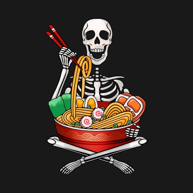 Skeleton  Anime Japanese Food Ramen Lovers by gogo-jr