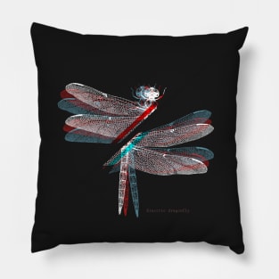 Electric Dragonfly chromatic Dance Electro music Pillow