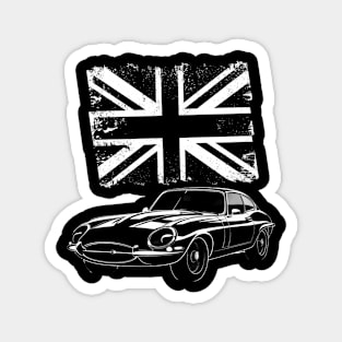 Jaguar E-Type - british flag Magnet