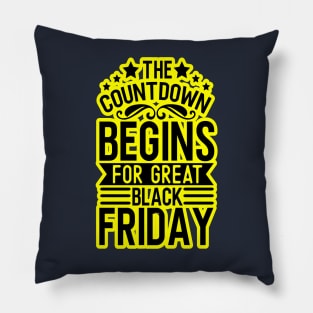 black friday, yellow and black friday Pillow