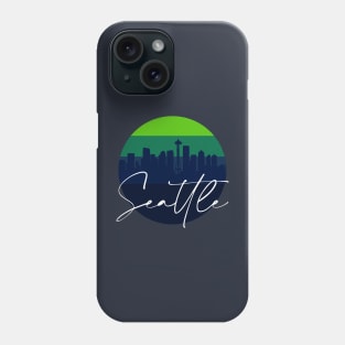 Seattle Skyline Football Colors Phone Case