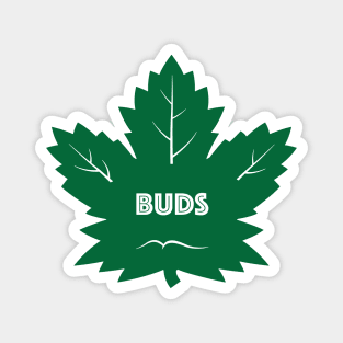 Green Buds Punched Out Magnet