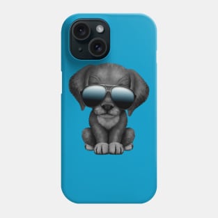 Cute Black Puppy Wearing Sunglasses Phone Case