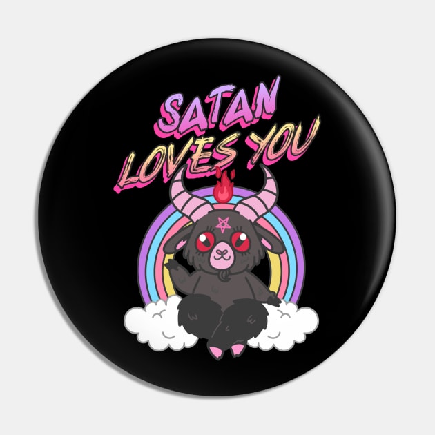 Satan Loves You Pin by Cat Vs Dog