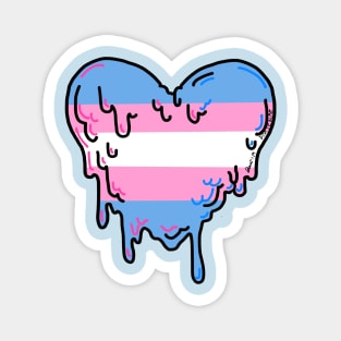 Trans Pride Heart (pocket only) Magnet