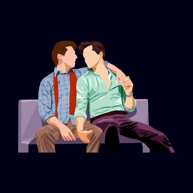 Falsettos - Marvin and Whizzer on a bench by byebyesally