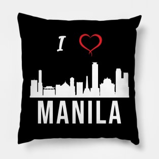 I love Manila Skyline Filipino Culture Philippines Pillow