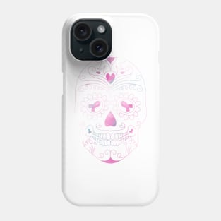 Pink sugar skull for breast cancer awareness month Phone Case