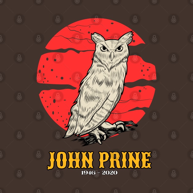 John Prine Retro 70s Style Fan Art Design by Faeyza Creative Design