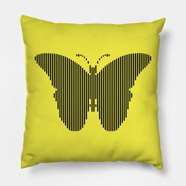Graphic Butterfly Pillow by Feminist Foodie