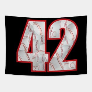 Baseball Number #42 Forty Two Lucky Favorite Jersey Number. Tapestry