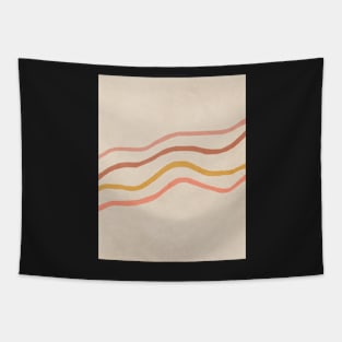 Abstract stripes, Retro, Mid century art Tapestry