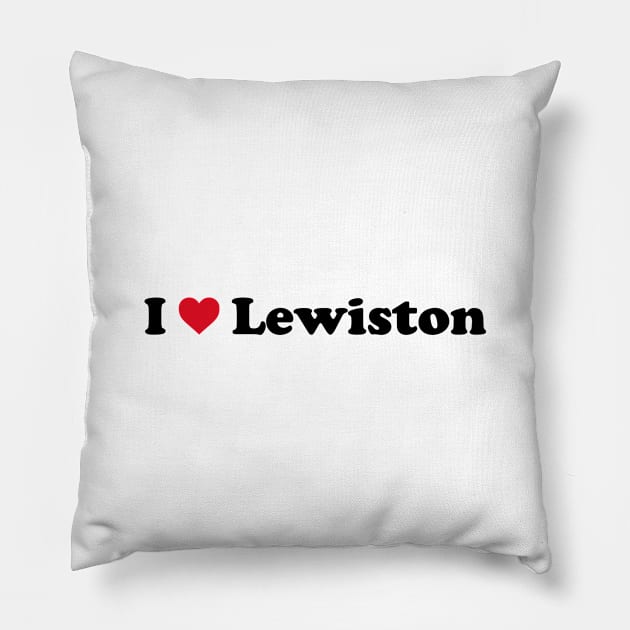 I Love Lewiston Pillow by Novel_Designs