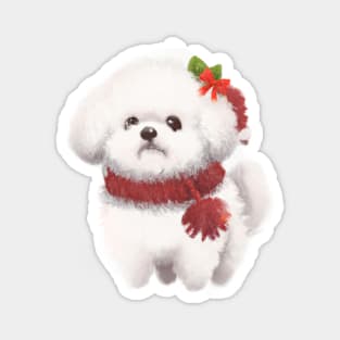 Cute Bichon Frisé Drawing Magnet