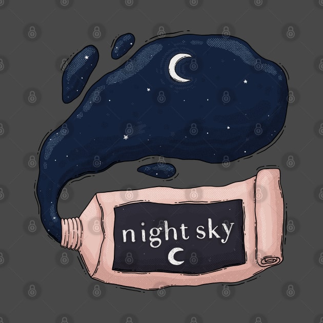 Night Sky Paint Tube by Tania Tania