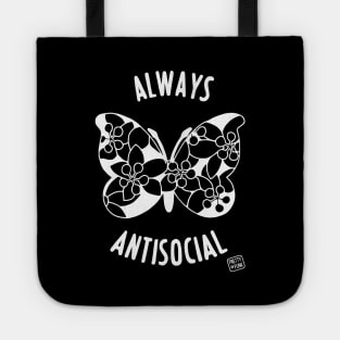 Always Antisocial Butterfly (Monochrome) Tote