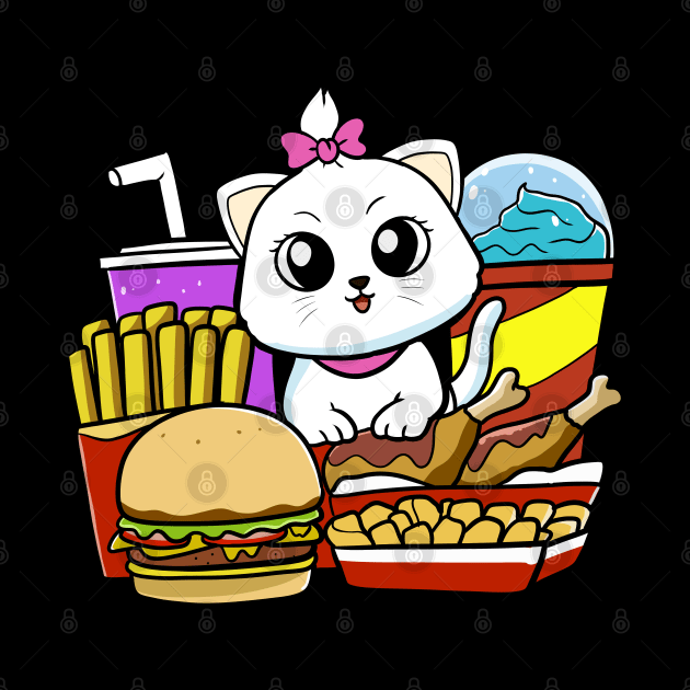 Fast food cat by WildSloths