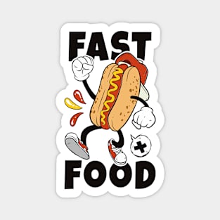 Running Hot Dog Magnet