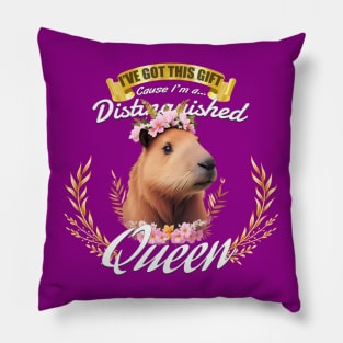 The Distinguished Capybara Queen Pillow