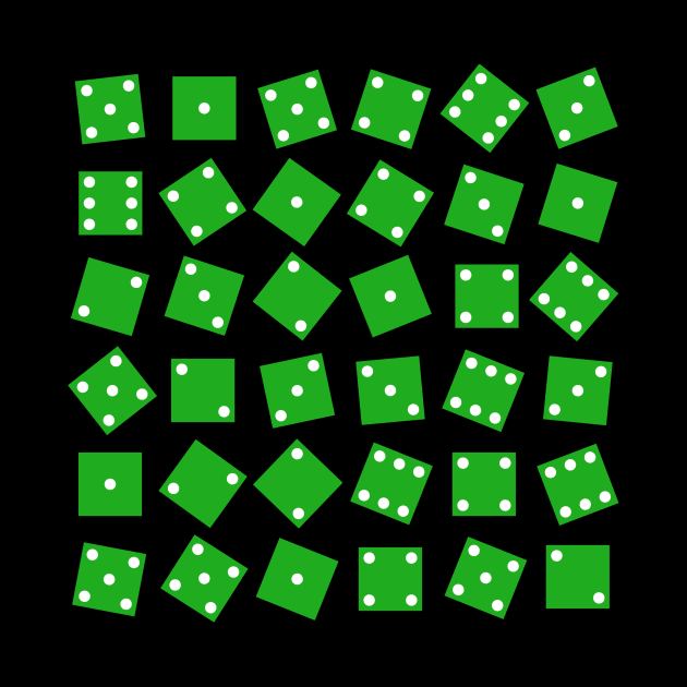 Lucky Green Dice Pattern by Brobocop