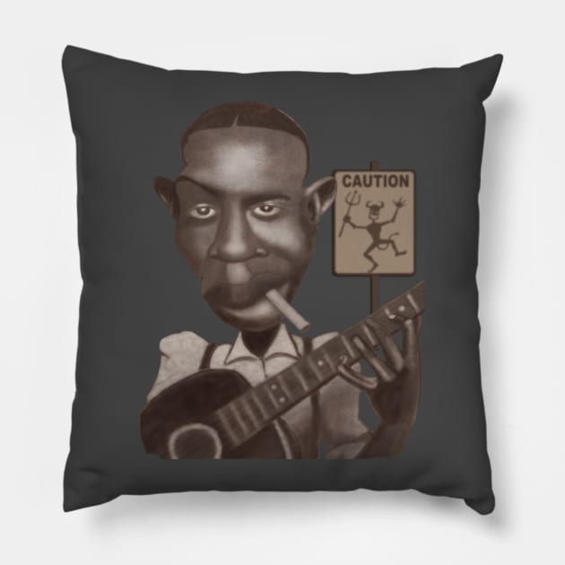 Robert Johnson Pillow by markucho88