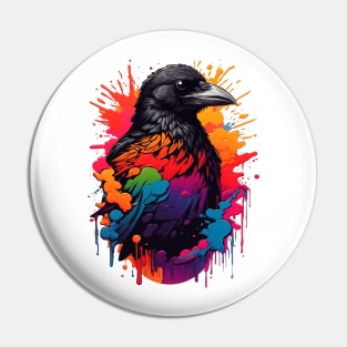 Rainbow Crow Pin