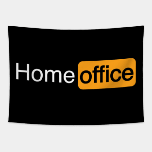 Funny Home Office Logo Design - Work from home Tapestry