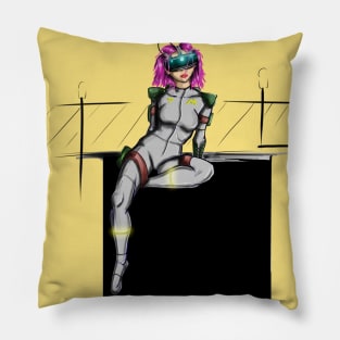 Cyberpunk Concept Girl Pillow