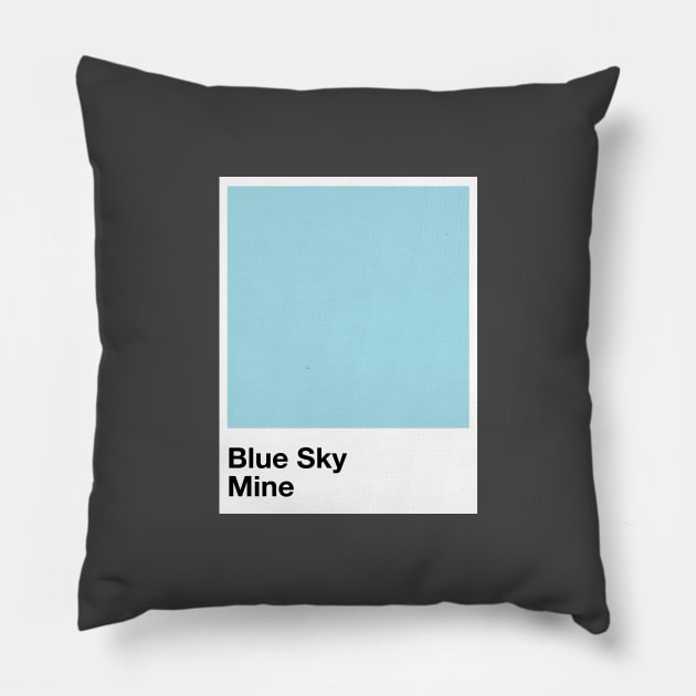 Pantone Blue Sky Mine Pillow by Perezzzoso