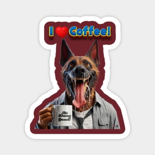 Belgian Malinois Coffee Dog by focusln Magnet