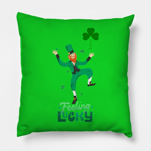 St. Patricks Day , Feeling Lucky Pillow by nanas_design_delights