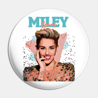 Miley Cyrus Party In the USA // Fan Art Retro Design // Vintage Pin