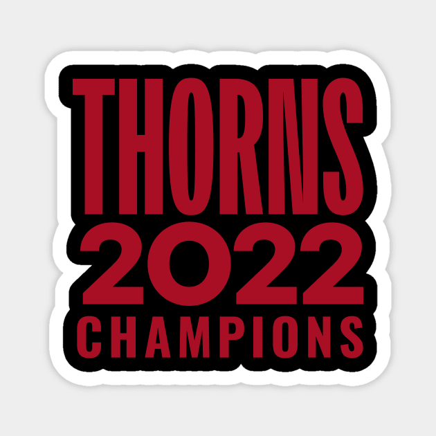 Thorns Champions 16 Magnet by Very Simple Graph