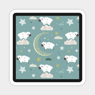 Playing among the stars pattern Magnet