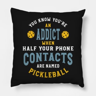 Funny Pickleball Contacts in Phone Pillow