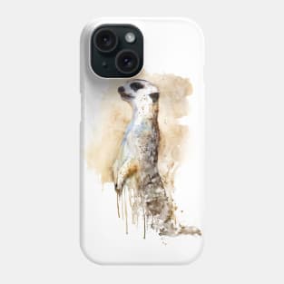 Watercolor Painting - Meerkat Sentinel Phone Case