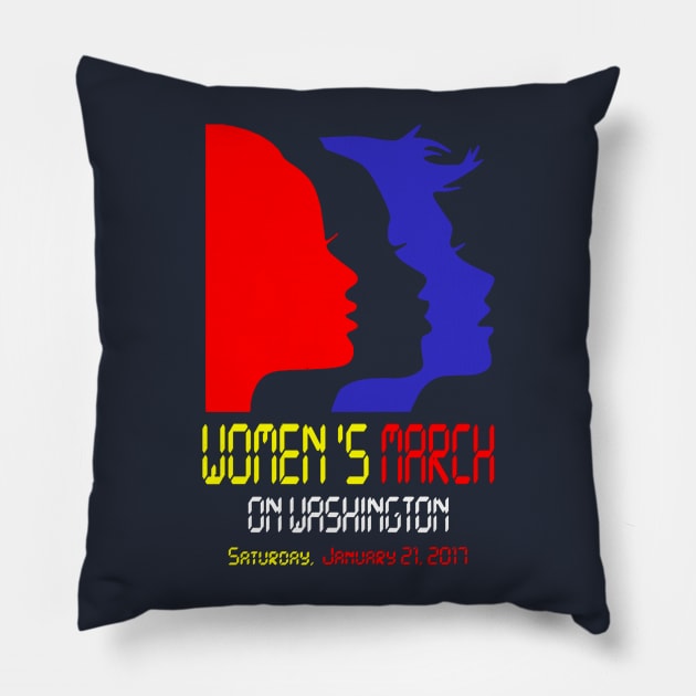 women's march on washington Pillow by zakytuntun