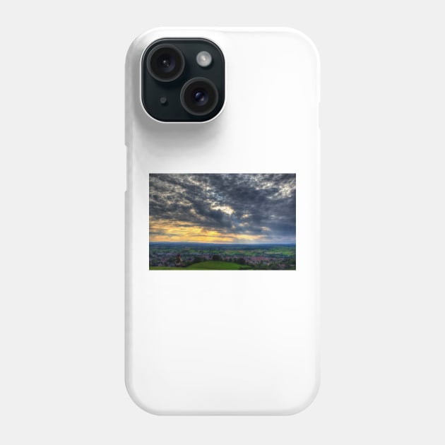 Sunset at Glastonbury Tor Phone Case by Nigdaw