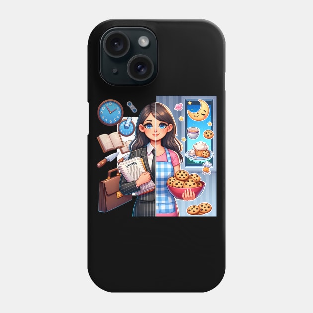 Work-Life Balance Art for Mother's Day Phone Case by TaansCreation 