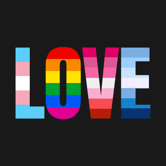 Love LGBT Pride Rainbow Love LGBTQ Pride Allyship by gogo-jr