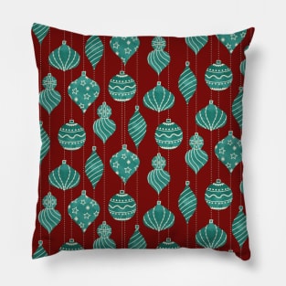 Red and Green Christmas Bubbles Pillow