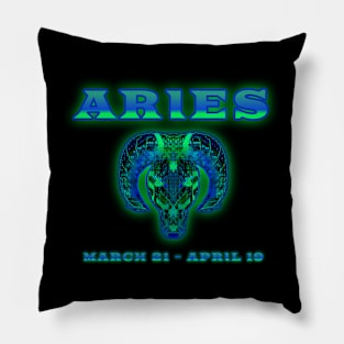 Aries 7b Black Pillow