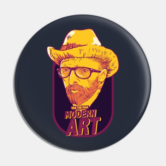 Modern Art Pin by rjartworks