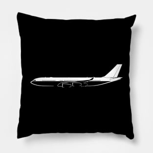 A340-200 Silhouette Pillow