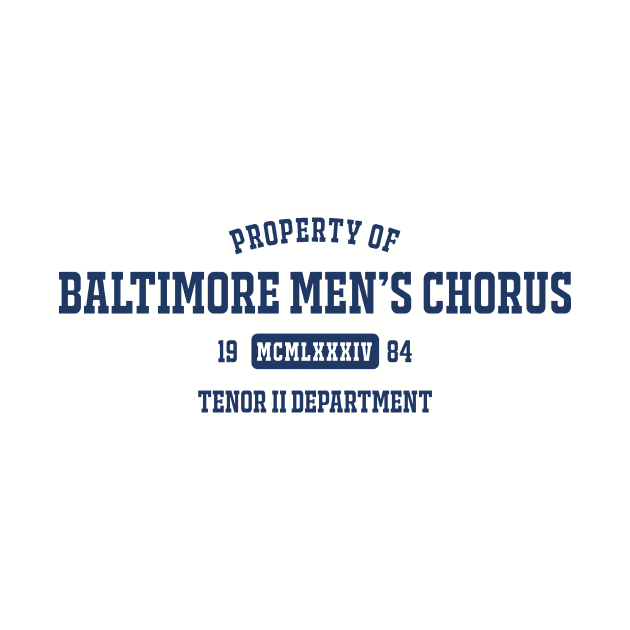 Athletic Shirt - Tenor II Navy by baltimoremenschorus