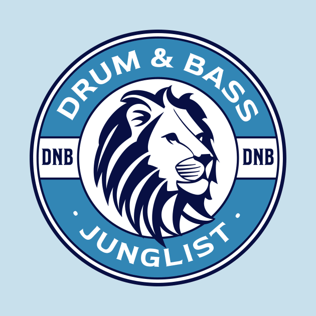 DRUM AND BASS  - Lifesaver Lion (blue) by DISCOTHREADZ 