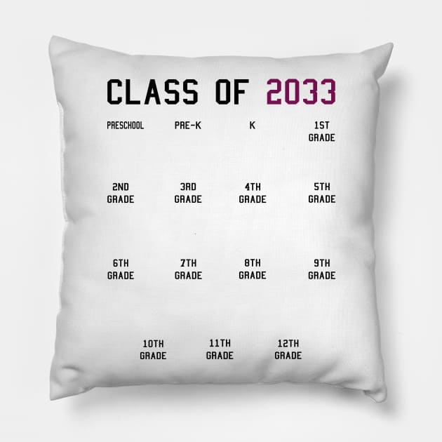 Class of 2033 Grow With Me Pillow by KsuAnn