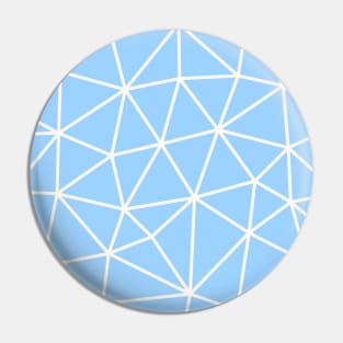 Baby Blue Modern Geometric Abstract Design Pin